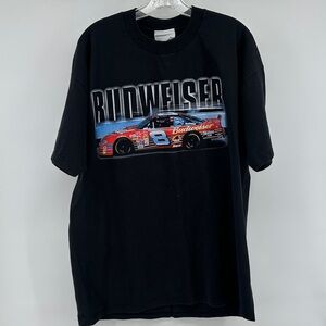 Vintage Competitors View Budweiser Dale Jr 8 Black Racing Graphic Tee Men’s XL